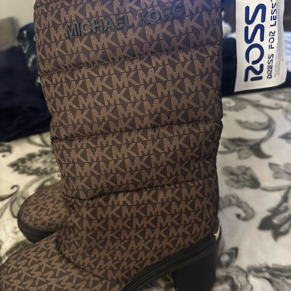 Michael Kors Monogram Brown Boots